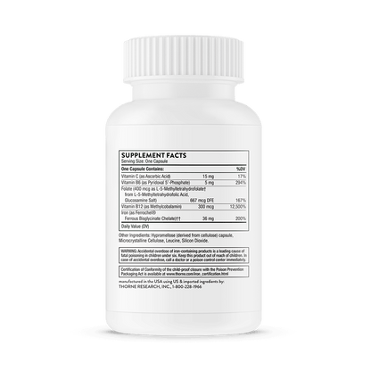 Thorne Advanced Iron Complex 60 Capsules
