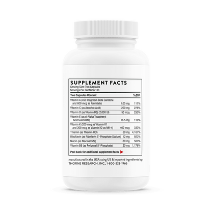 Thorne Basic Nutrients 2/Day - NSF Certified for Sport 60 Capsules