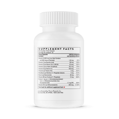 Thorne Basic Prenatal 90 Capsules