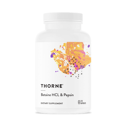 Thorne Betaine HCL & Pepsin 225 Capsules