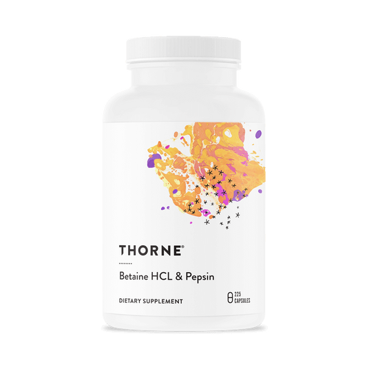 Thorne Betaine HCL & Pepsin 225 Capsules