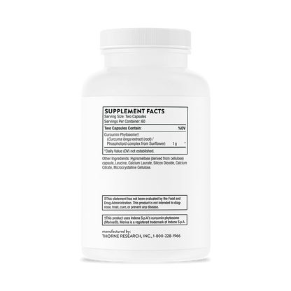Thorne Curcumin Phytosome - NSF Certified for Sport 120 Capsules