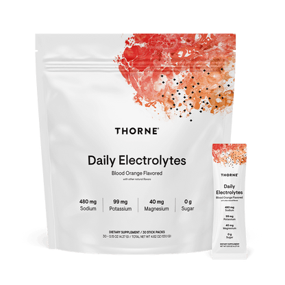 Thorne Daily Electrolytes - Blood Orange 30 Stick Packets