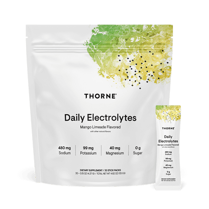 Thorne Daily Electrolytes - Mango Limeade 30 Stick Packets