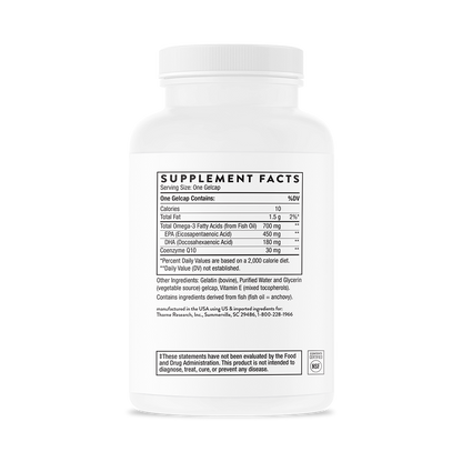 Thorne Omega-3 with CoQ10 90 Gelcaps