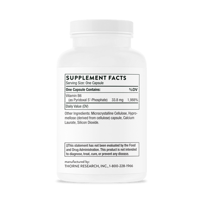 Thorne Pyridoxal 5'-Phosphate 180 Capsules