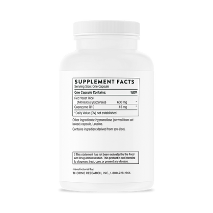Thorne Red Yeast Rice + CoQ10 120 Capsules