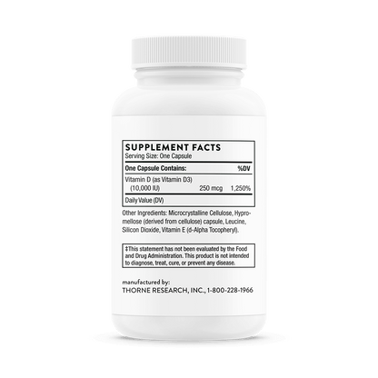 Thorne Vitamin D-10,000 60 Capsules