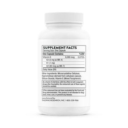 Thorne Vitamin K 60 Capsules