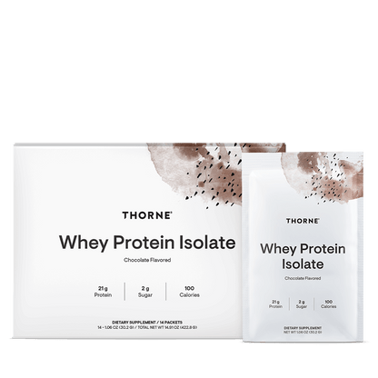 Thorne Whey Protein Isolate - Travel Packs - Chocolate 14 Packets