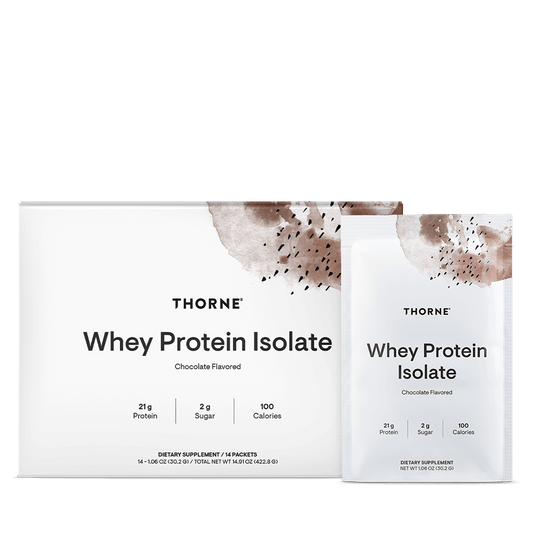 Thorne Whey Protein Isolate - Travel Packs - Chocolate 14 Packets