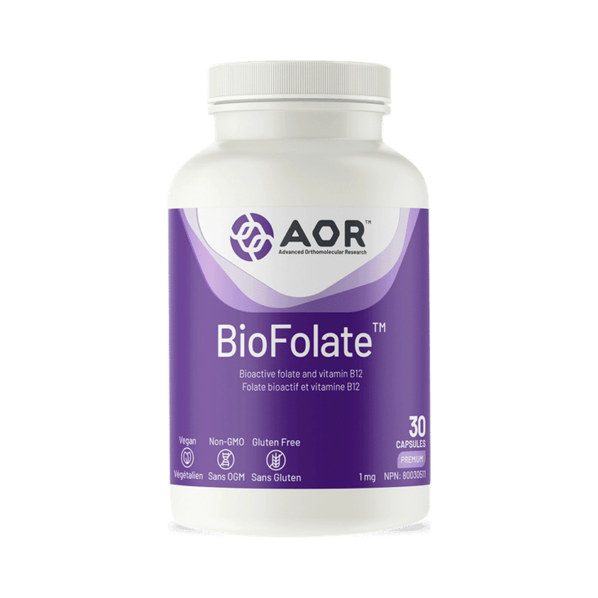AOR BioFolate 30 Capsules