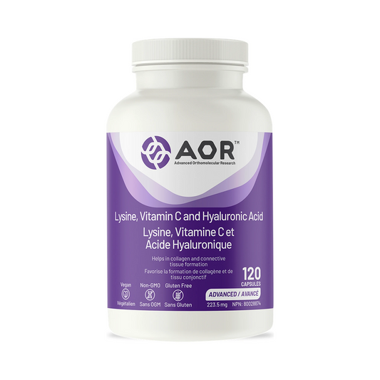 AOR Lysine, Vitamin C and Hyaluronic Acid 120 Capsules