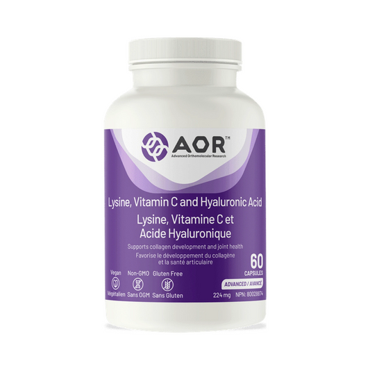 AOR Lysine, Vitamin C and Hyaluronic Acid 60 Capsules