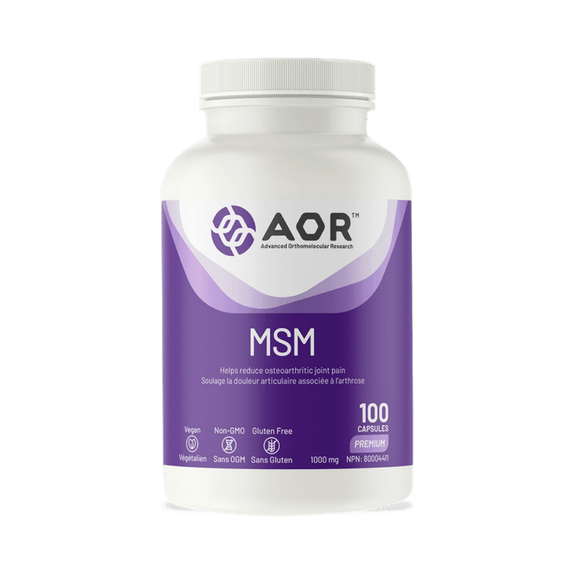 AOR MSM 100 Capsules