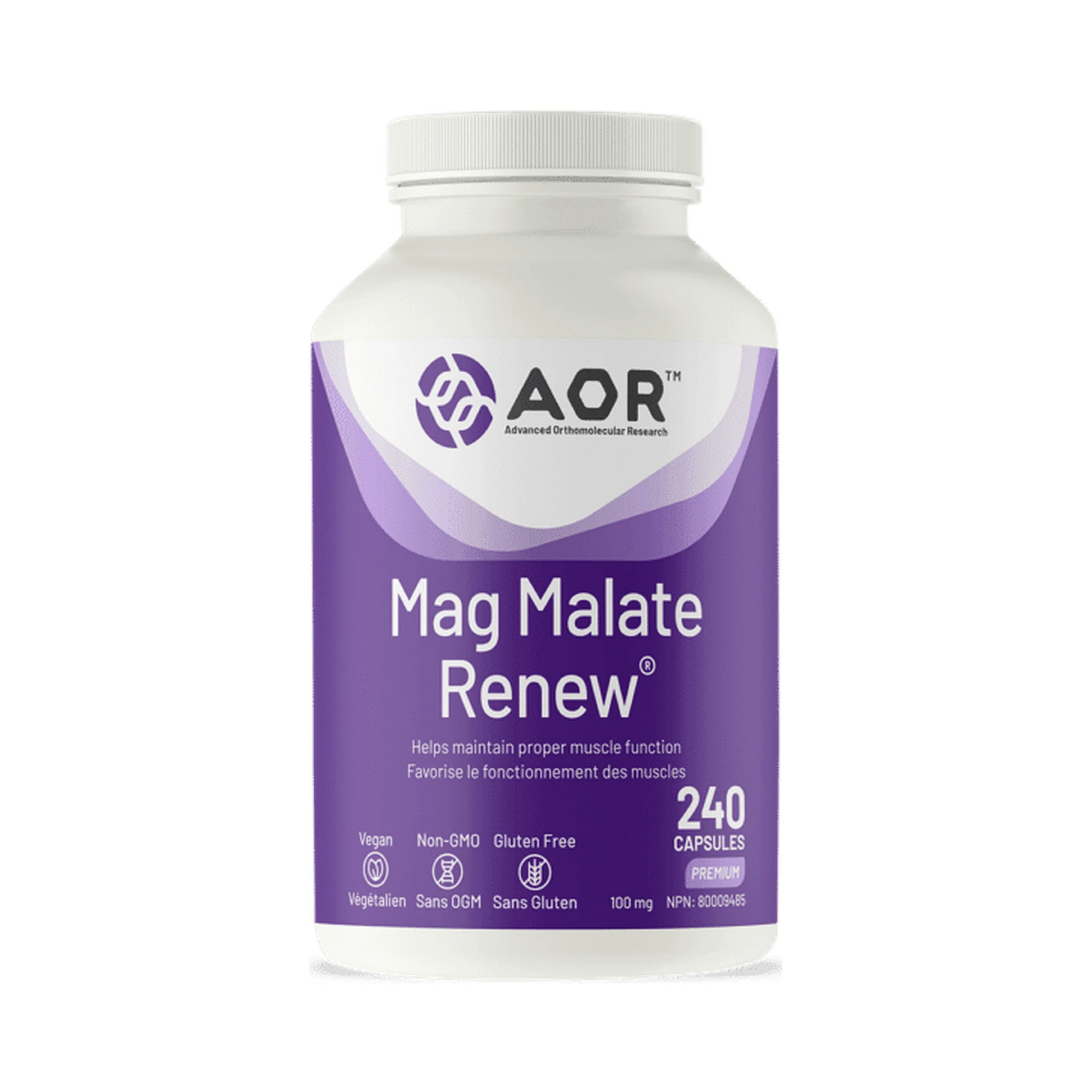 AOR Mag Malate Renew 240 Capsules