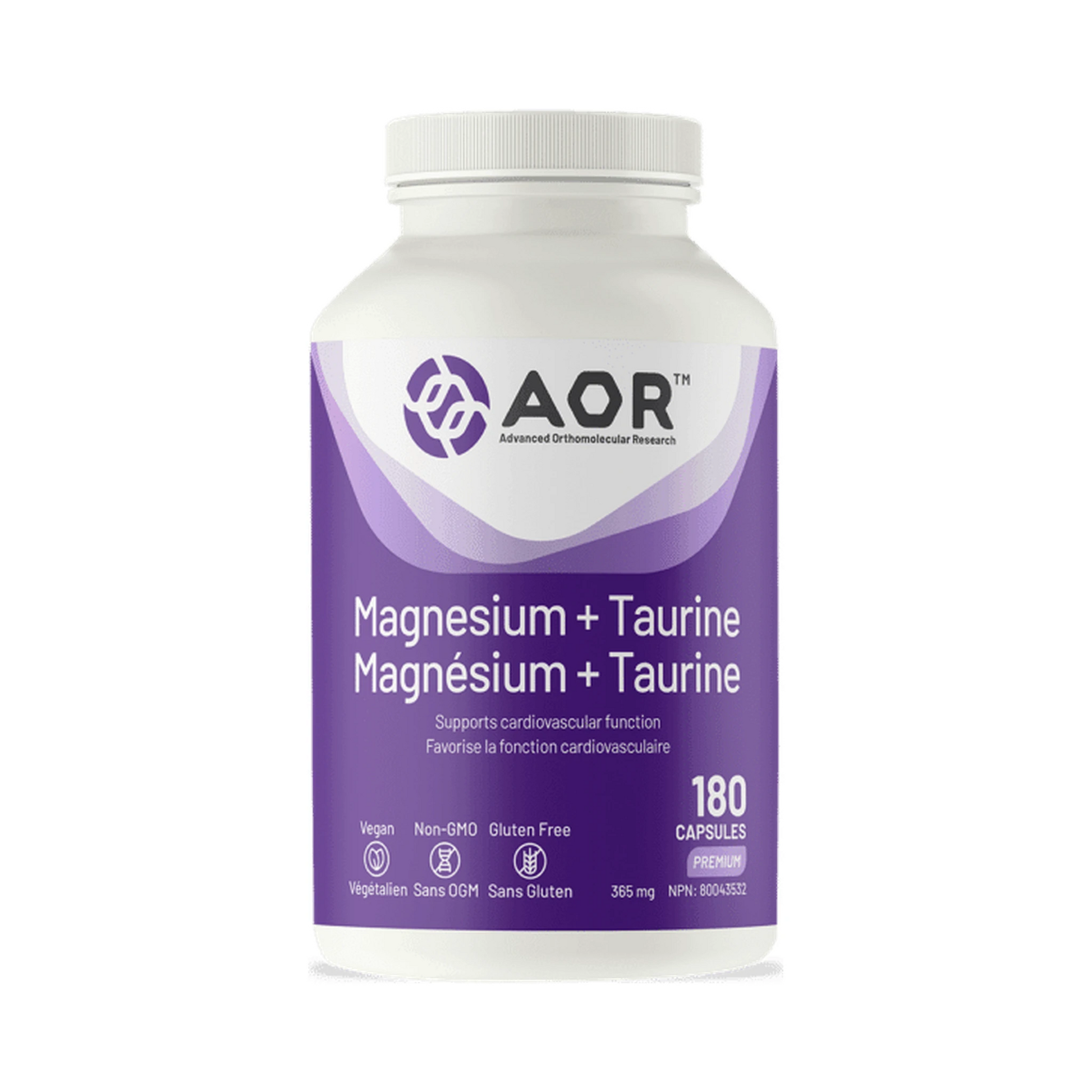 AOR Magnesium + Taurine 180 Capsules