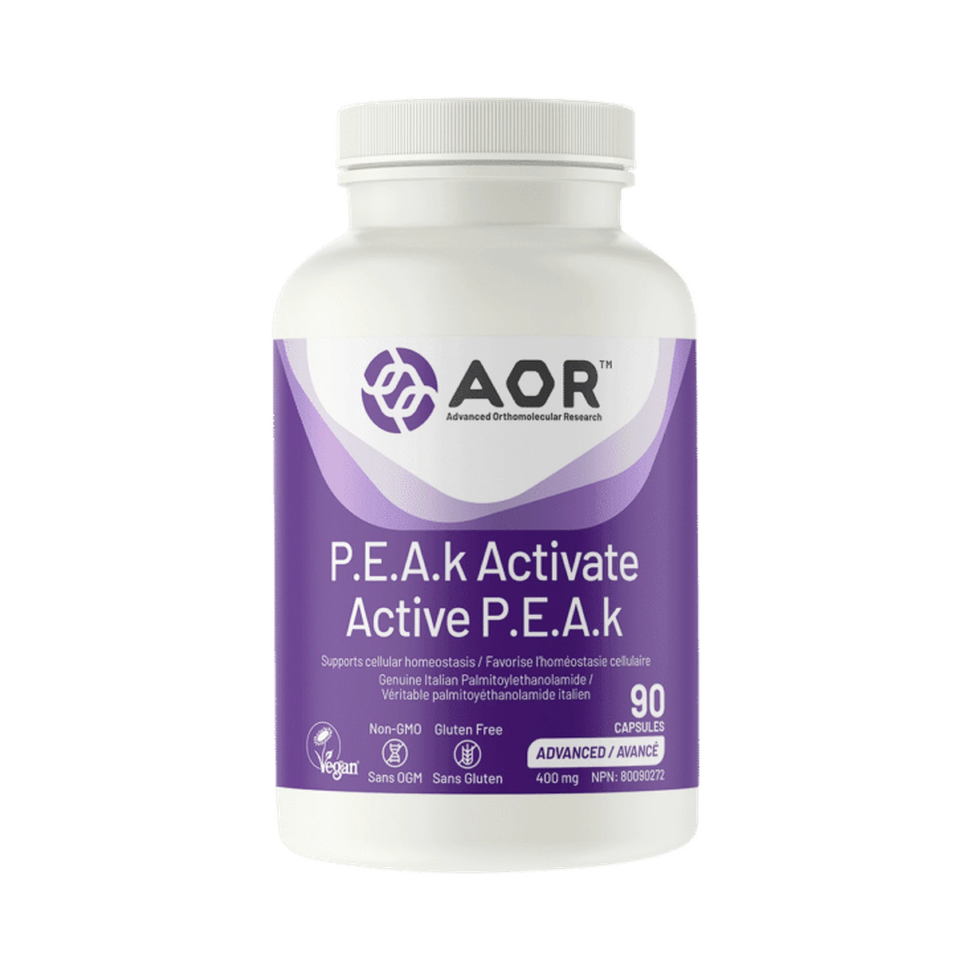 AOR P.E.A.k Activate 400 mg 90 Capsules