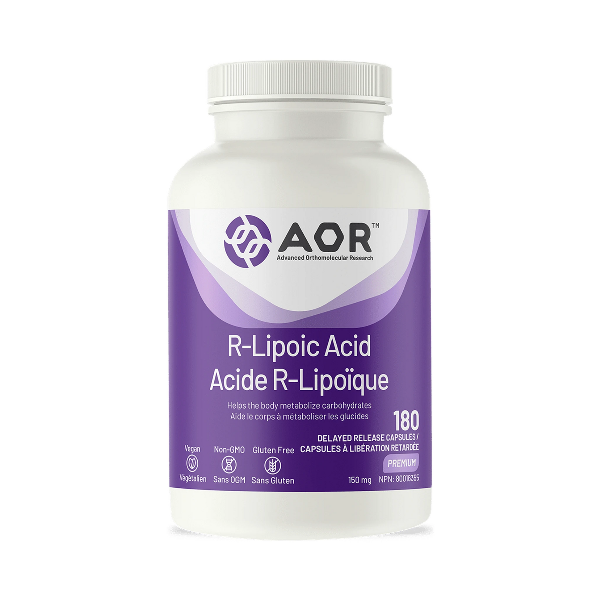 AOR R-Lipoic Acid 180 Capsules