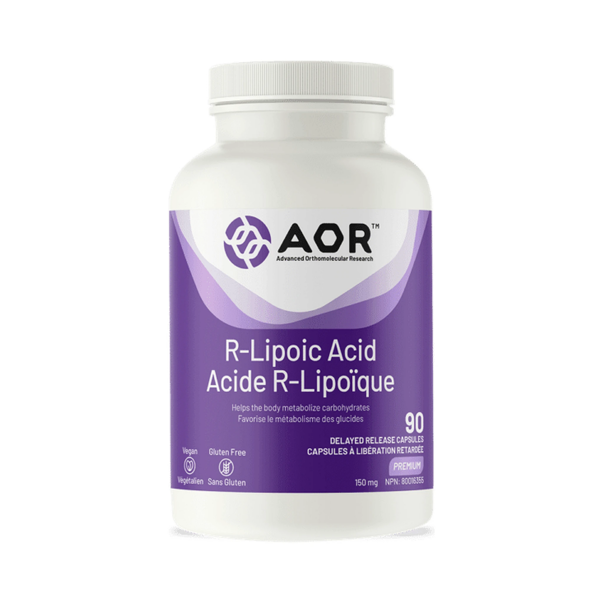 AOR R-Lipoic Acid 90 Capsules
