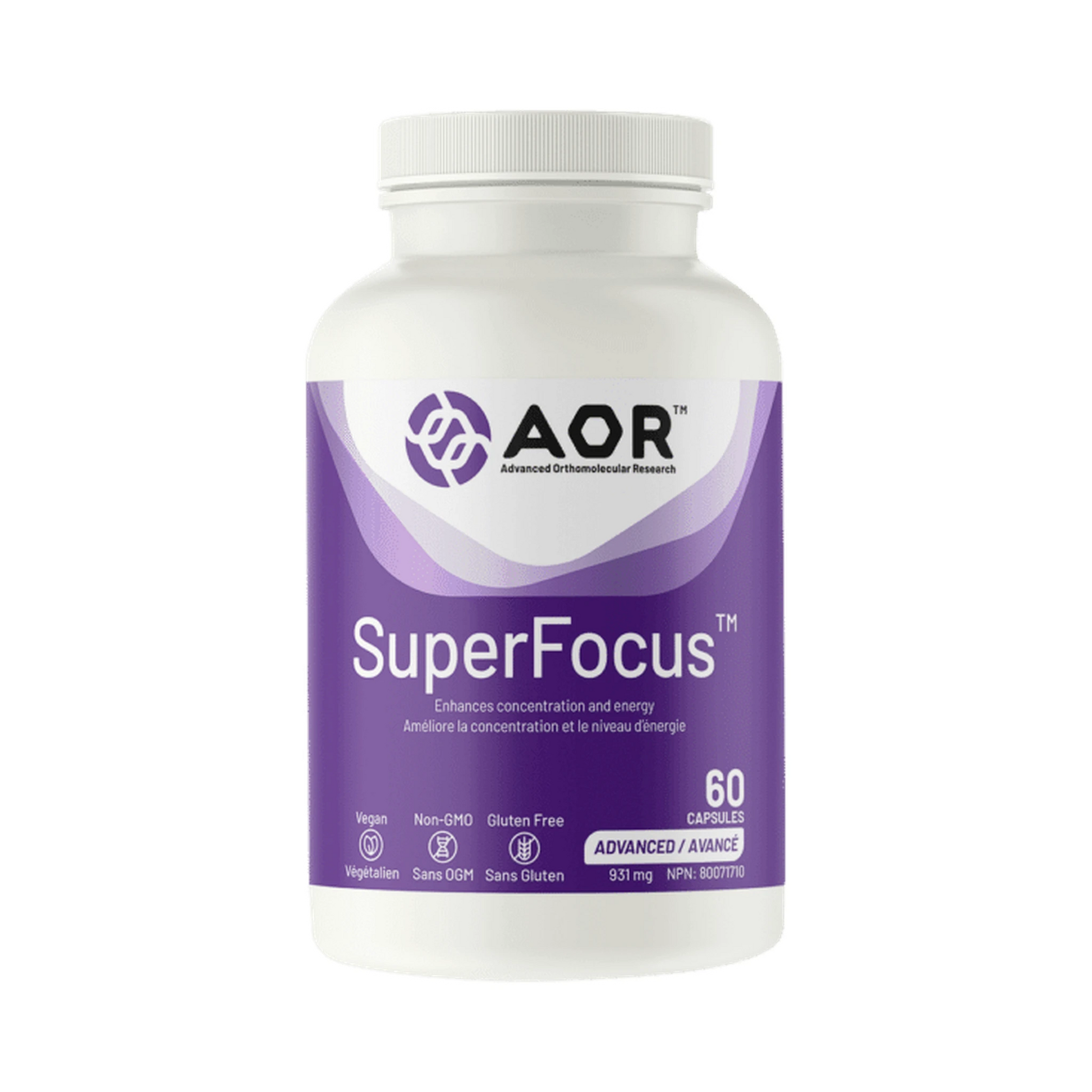 AOR SuperFocus 60 Capsules