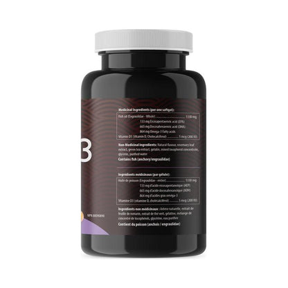 AquaOmega Omega-3 High DHA 120 Softgels