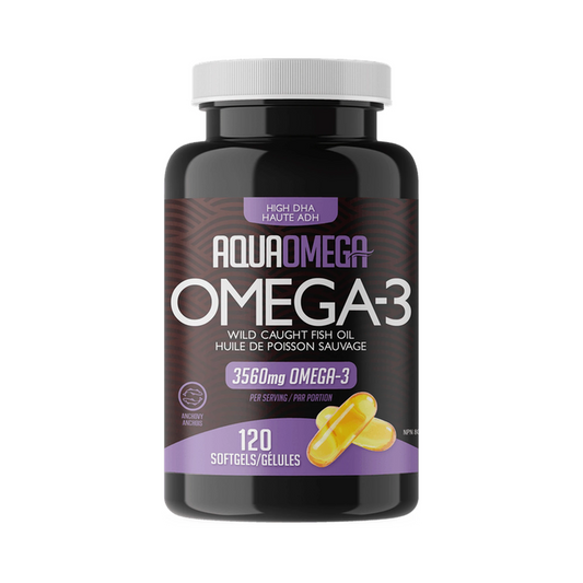 AquaOmega Omega-3 High DHA 120 Softgels