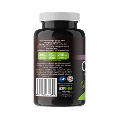 AquaOmega Omega-3 Plant-Based 120 Capsules