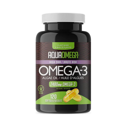 AquaOmega Omega-3 Plant-Based 120 Capsules