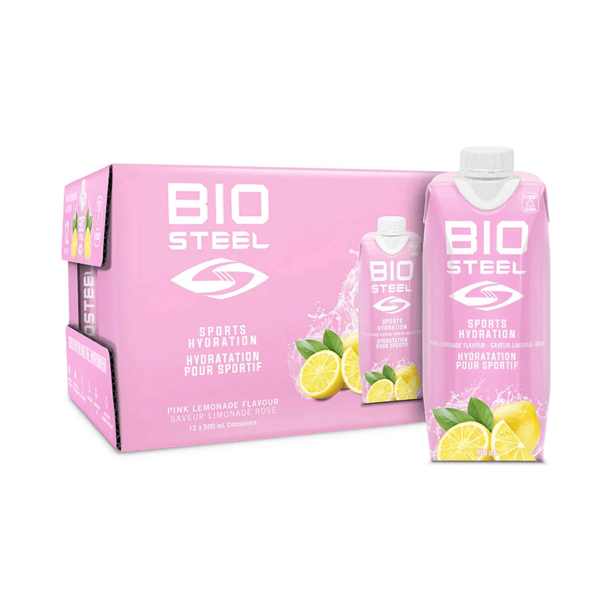 BioSteel Sports Drink Pink Lemonade Limited Edition 500mL Case of 12
