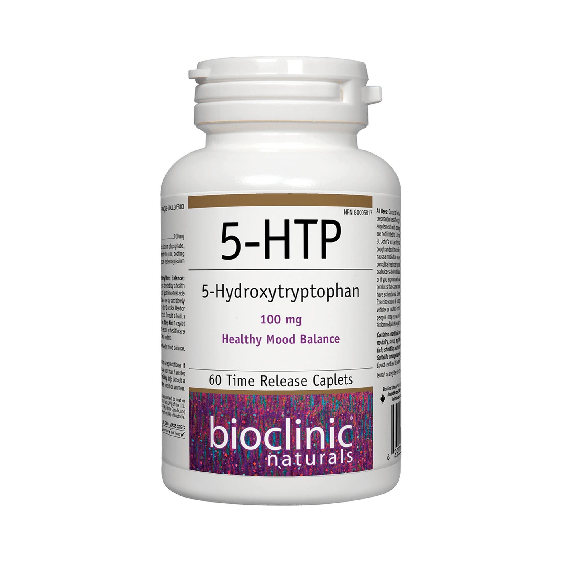 Bioclinic Naturals 5-HTP 100mg Time Release 60 Capsules