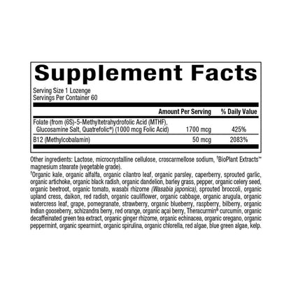 Bioclinic Naturals 5-MTHF & B12 60 Lozenges