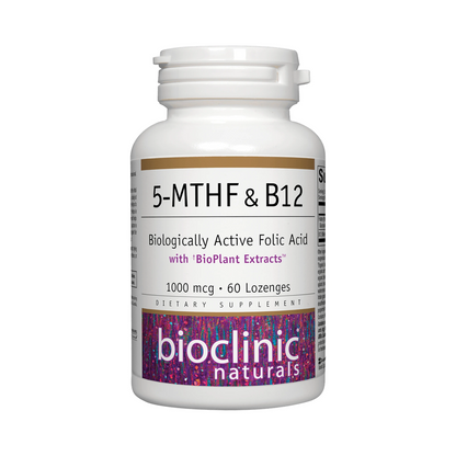 Bioclinic Naturals 5-MTHF & B12 60 Lozenges