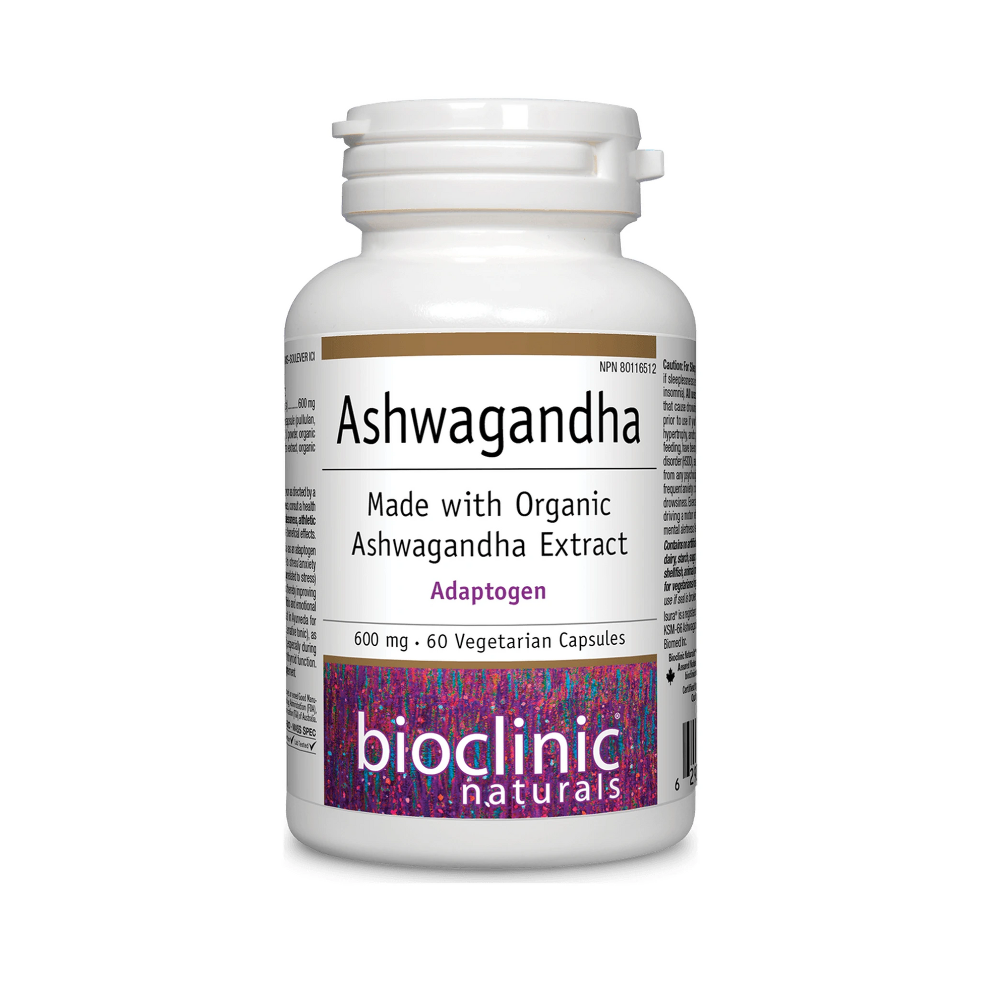 Bioclinic Naturals Ashwagandha 600mg 60 Veg Capsules
