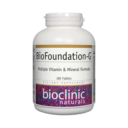 Bioclinic Naturals BioFoundation-G Multiple Vitamin & Mineral Formula 180 Tablets