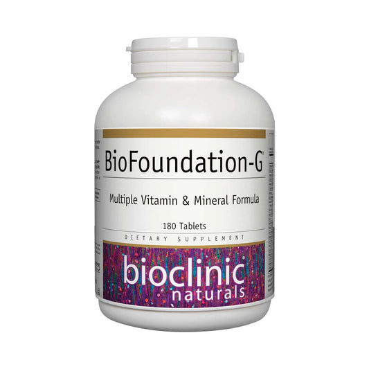 Bioclinic Naturals BioFoundation-G Multiple Vitamin & Mineral Formula 180 Tablets