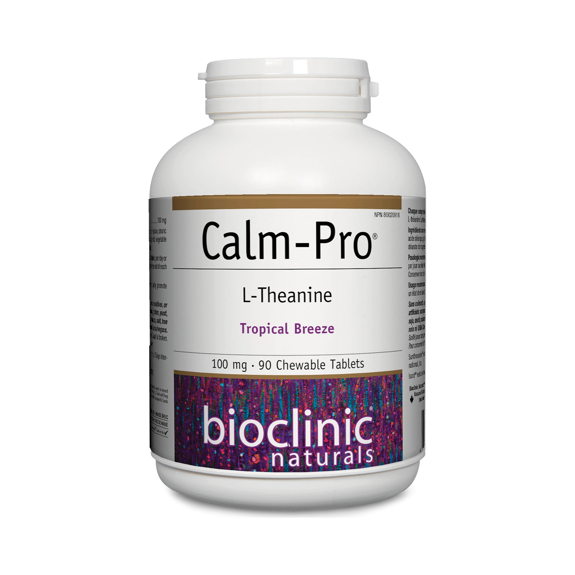 Bioclinic Naturals Calm-Pro 100mg Tropical Breeze 90 Chewable Tablets