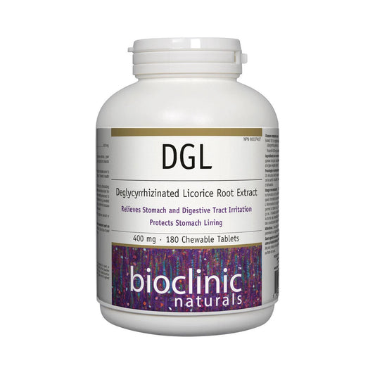 Bioclinic Naturals DGL 400mg 180 Chewable Tablets