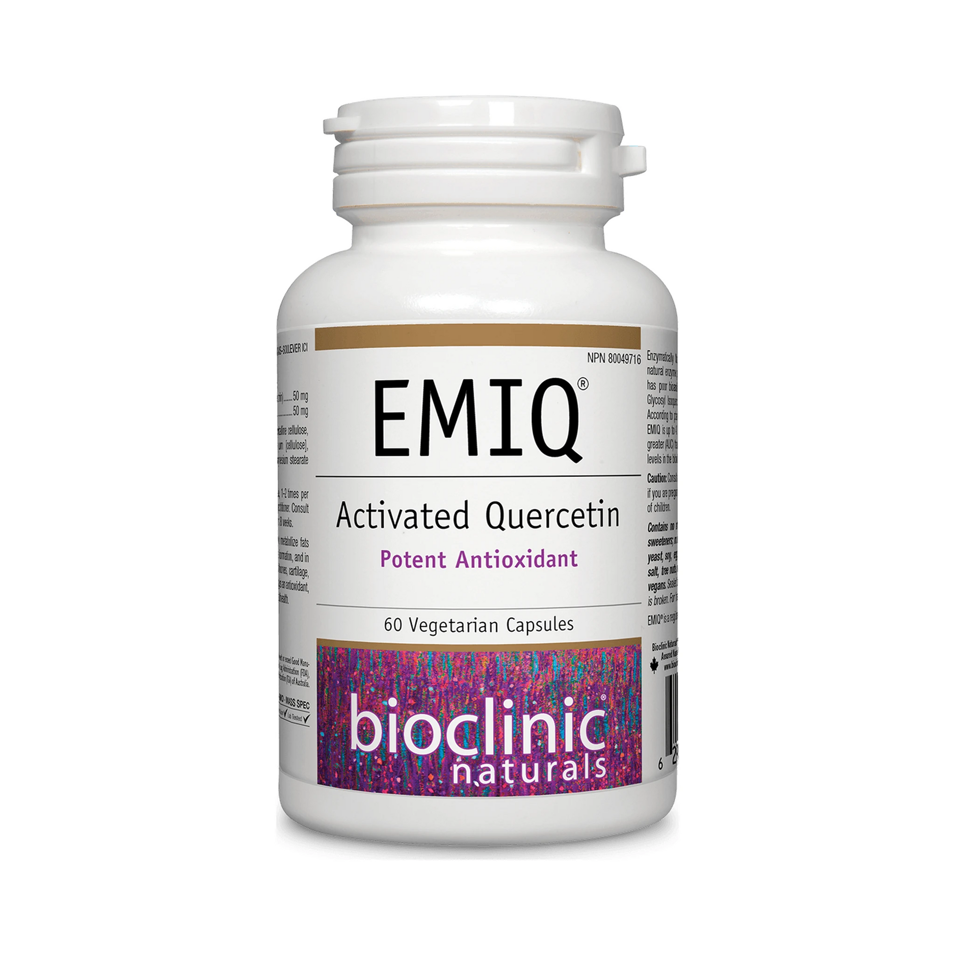 Bioclinic Naturals EMIQ Advanced Quercetin 60 Veg Capsules