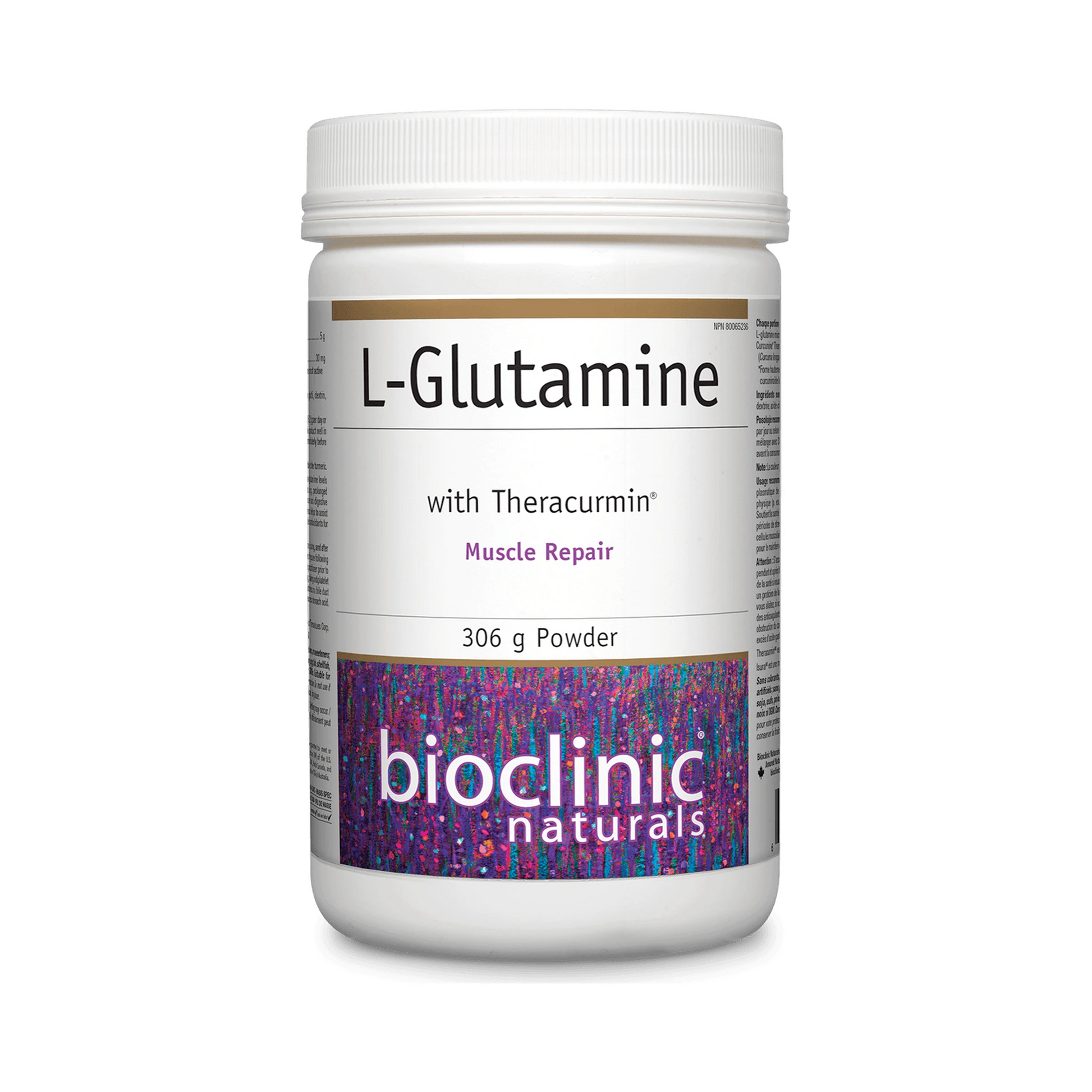 Bioclinic Naturals L-Glutamine with Theracurmin Powder 306g