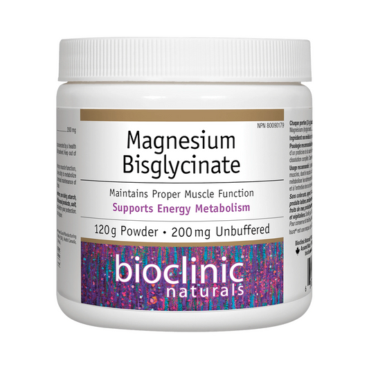 Bioclinic Naturals Magnesium Bisglycinate 200mg Powder 120g