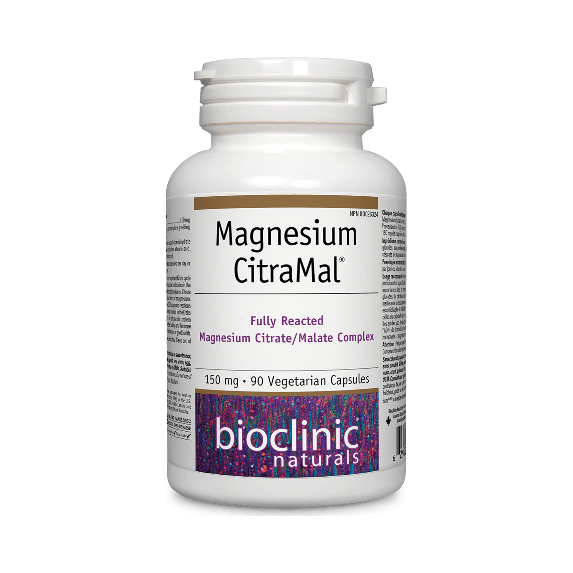 Bioclinic Naturals Magnesium CitraMal 150mg 90 Veg Capsules