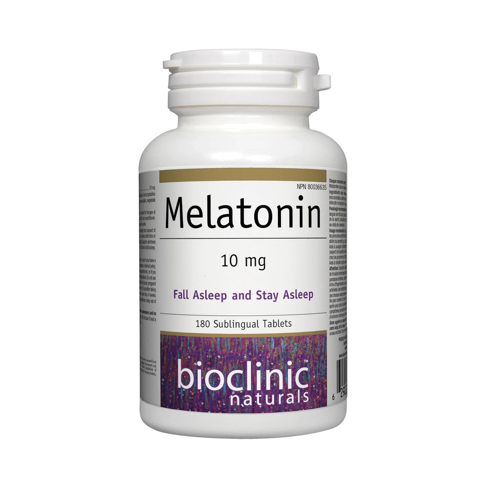Bioclinic Naturals Melatonin 10 mg 180 Sublingual Tablets