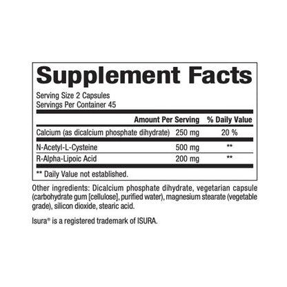 Bioclinic Naturals NAC & ALA 500 mg & 200 mg 90 Capsules