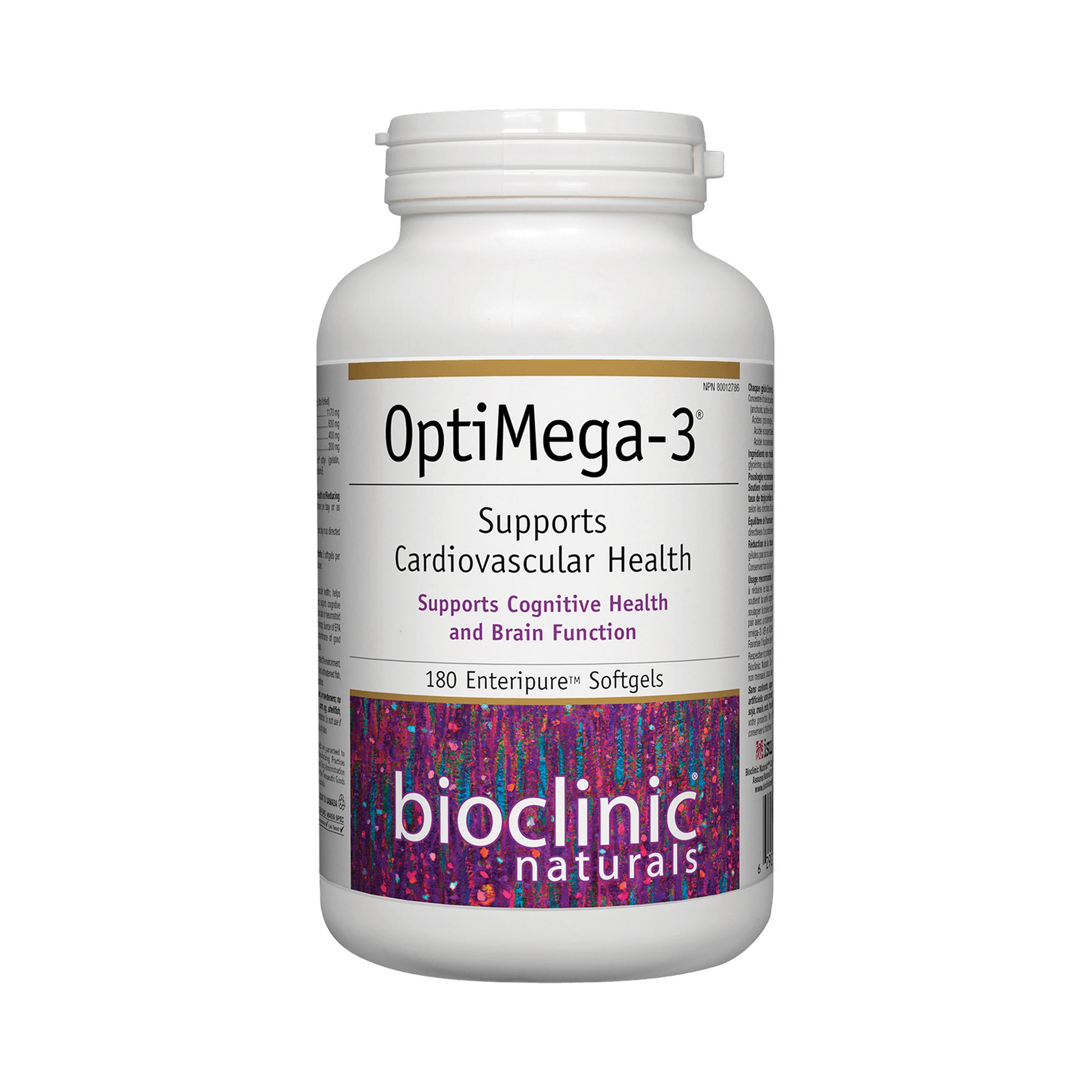 Bioclinic Naturals OptiMega-3 EPA 400mg DHA 200mg 180 Softgels