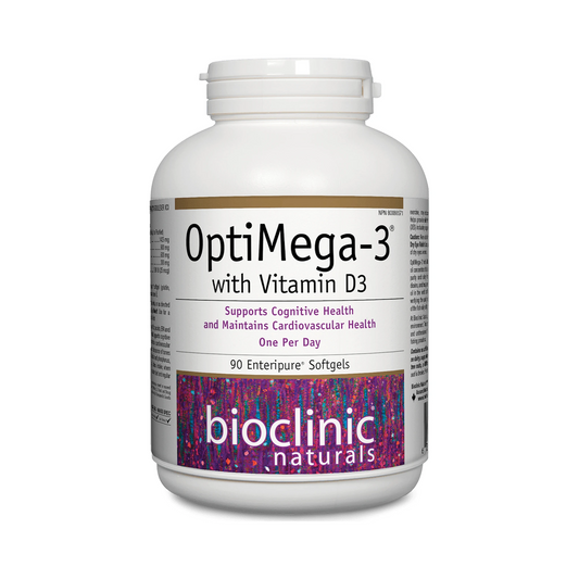 Bioclinic Naturals OptiMega-3 with Vitamin D3 90 Softgels