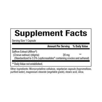 Bioclinic Naturals Saffron Extract 30 Capsules