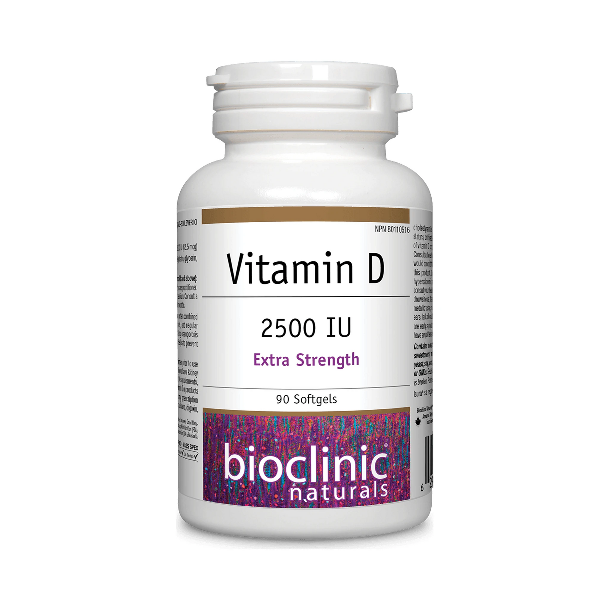 Bioclinic Naturals Vitamin D 2500IU 90 Softgels