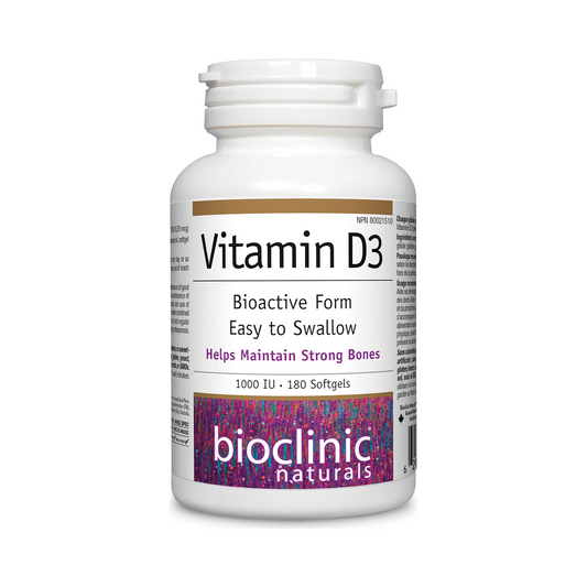 Bioclinic Naturals Vitamin D3  1000 IU 180 Softgels