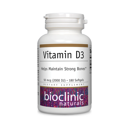 Bioclinic Naturals Vitamin D3 2000 IU 180 Softgels